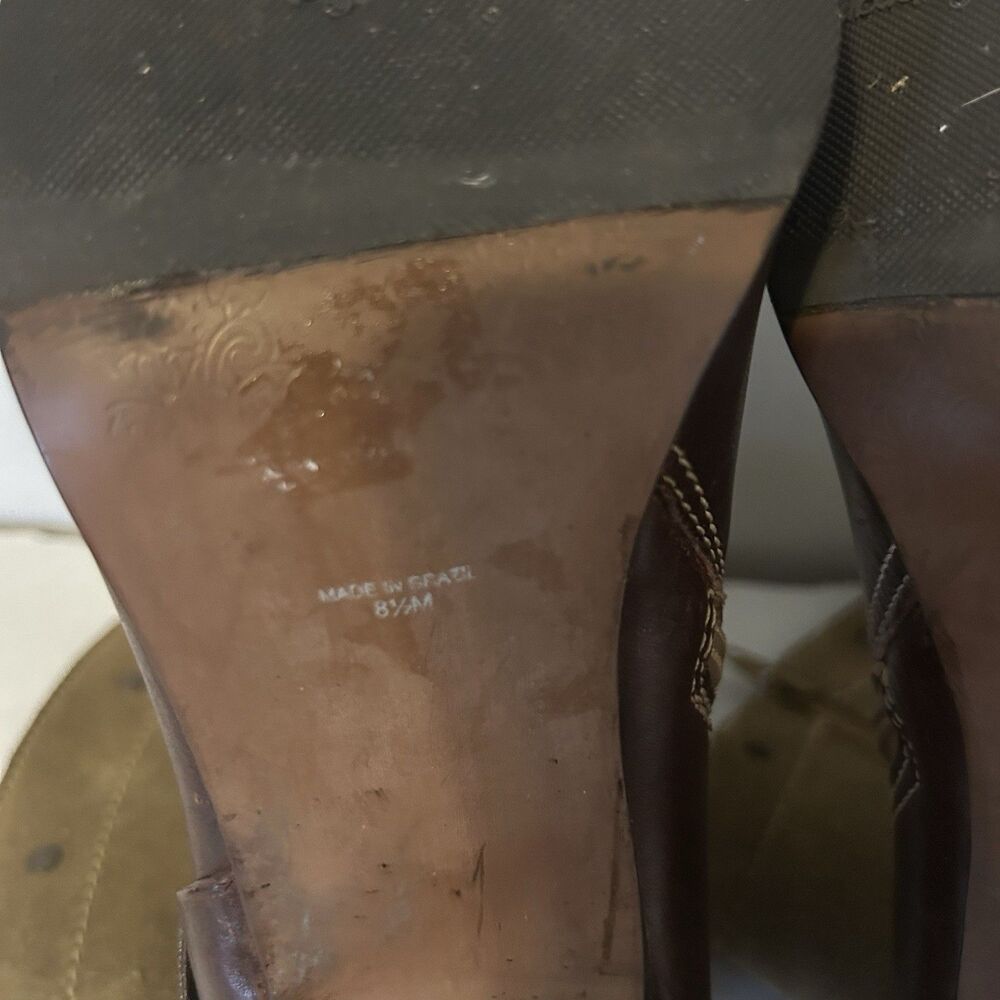Matisse Flash Natural Suede Leather Pointed Mid-Calf Boots Western Size 8.5 - Picture 10 of 11